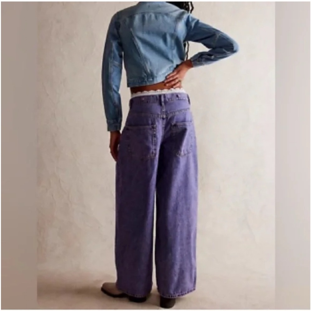 NWT We The Free Electric Feels Dropped Wide Leg Jeans 27 - Picture 3 of 7